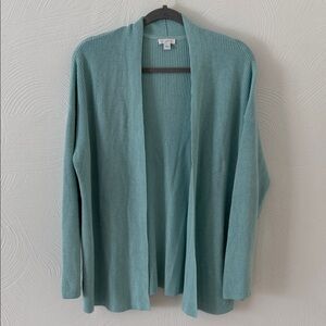 J Jill Sweater Womens Large Long Sleeve Cotton Blend Open Front Cardigan.